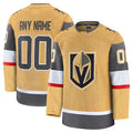 Custom V.Golden Knights Fanatics Home Premium Jersey - Gold Stitched American Hockey Jerseys