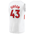 T.Raptors #43 Pascal Siakam Fanatics Branded 2020-21 Fast Break Replica Player Jersey Association Edition White Stitched American Basketball Jersey